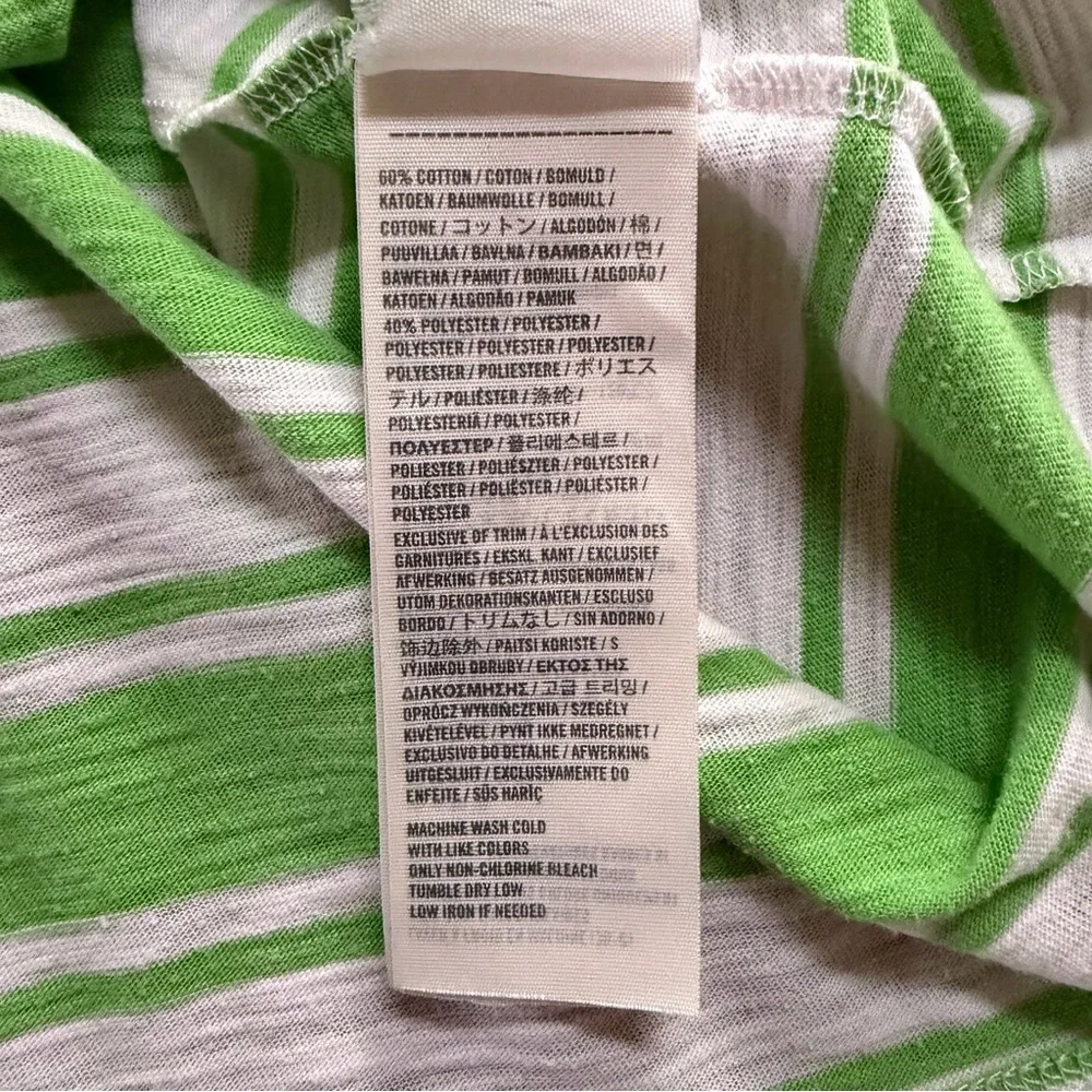 Y2K Abercrombie & Fitch Green Striped Preppy Tee Size XS - Picture 5 of 6